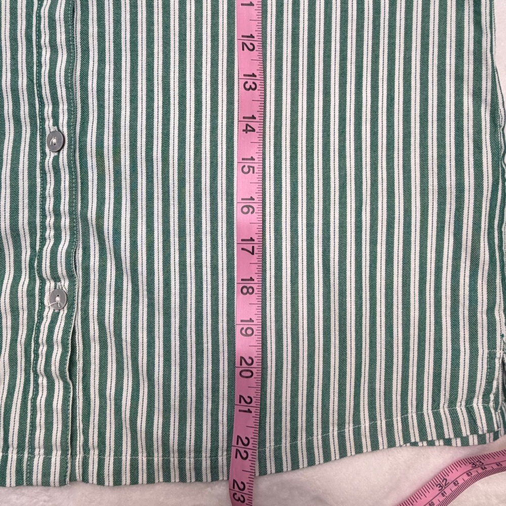 Rachel Ashwell Green & White Striped Pajama Set Sz S Cottagecore 100% Cotton - Picture 15 of 16